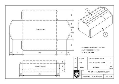 sheet metal tool box blueprints|sheet metal box layout.